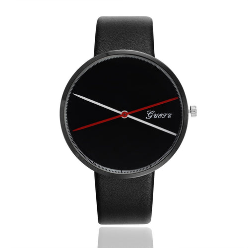 Simple Red Pointer Men Watches