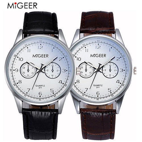 Men Watches Leather Business